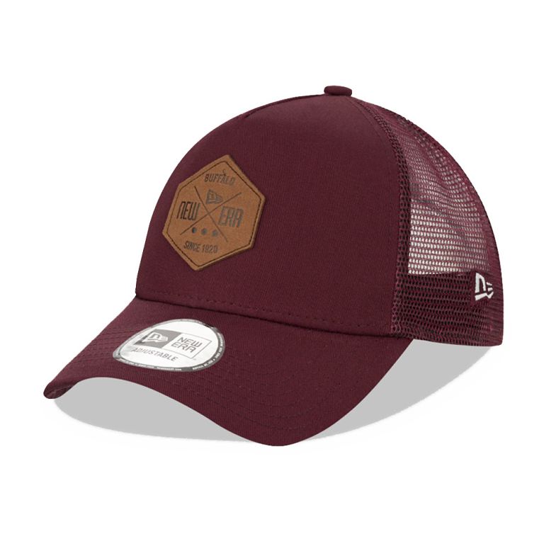 Gorras New Era Truckers Rojos - New Era Patch Maroon 76812RXQO